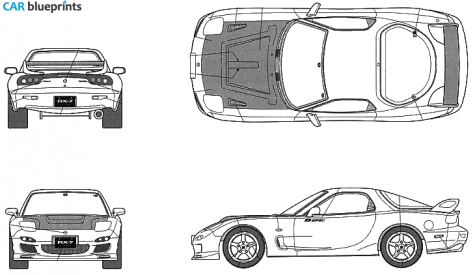 1992 Mazda RX-7 FD3sI Coupe blueprint